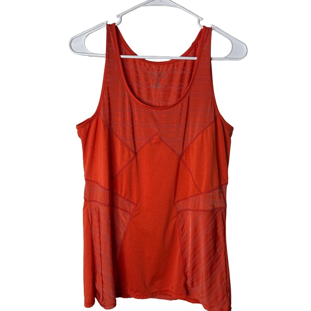 ATHLETA Women’s Athleisure Orange Sleeveless Lightweight Tank Top Zip Pocket M